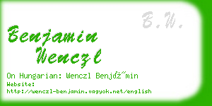 benjamin wenczl business card